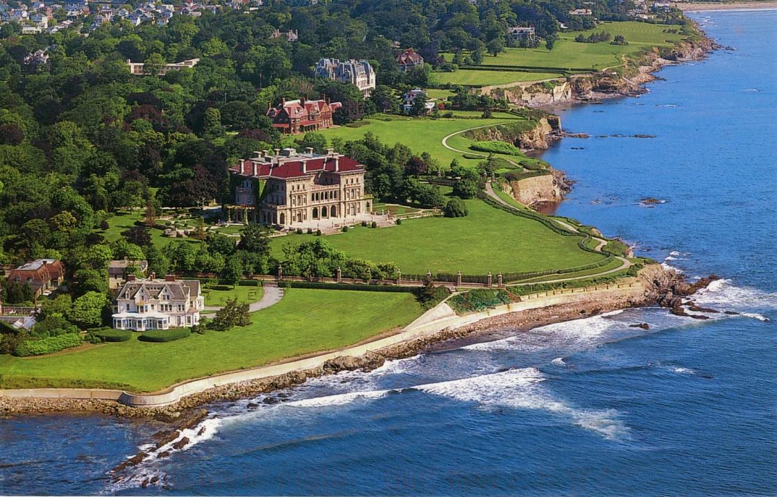 CRUCEROS NUEVA INGLATERRA NEWPORT RHODE ISLAND VANDERBILT THE BREAKERS CLIFF WALK NEW ENGLAND CRUISES MANSION NEWPORT